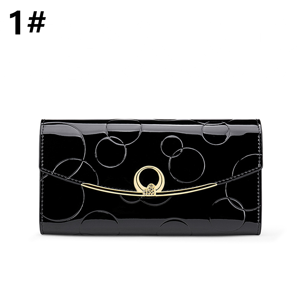 二つ折り財布 上品な牛本革長財布 防犯機能付き多機能小銭入れ