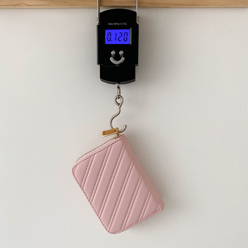 二つ折り財布 キルティングステッチ コンパクト財布