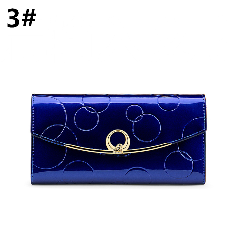 二つ折り財布 上品な牛本革長財布 防犯機能付き多機能小銭入れ