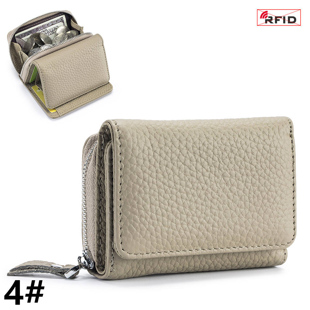 二つ折り財布 本革コンパクト財布 スキミング防止 二つ折り多機能