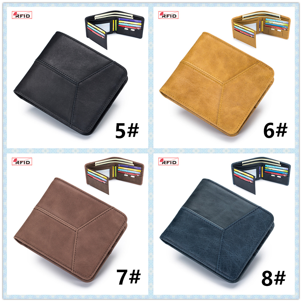 牛本革コンパクト財布 男女兼用 上品カード収納 全8色展開