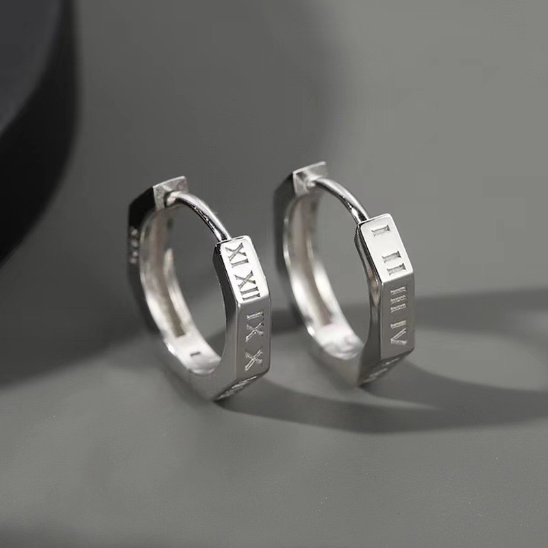 ペア アクセサリー ピアス 古代数字刻印