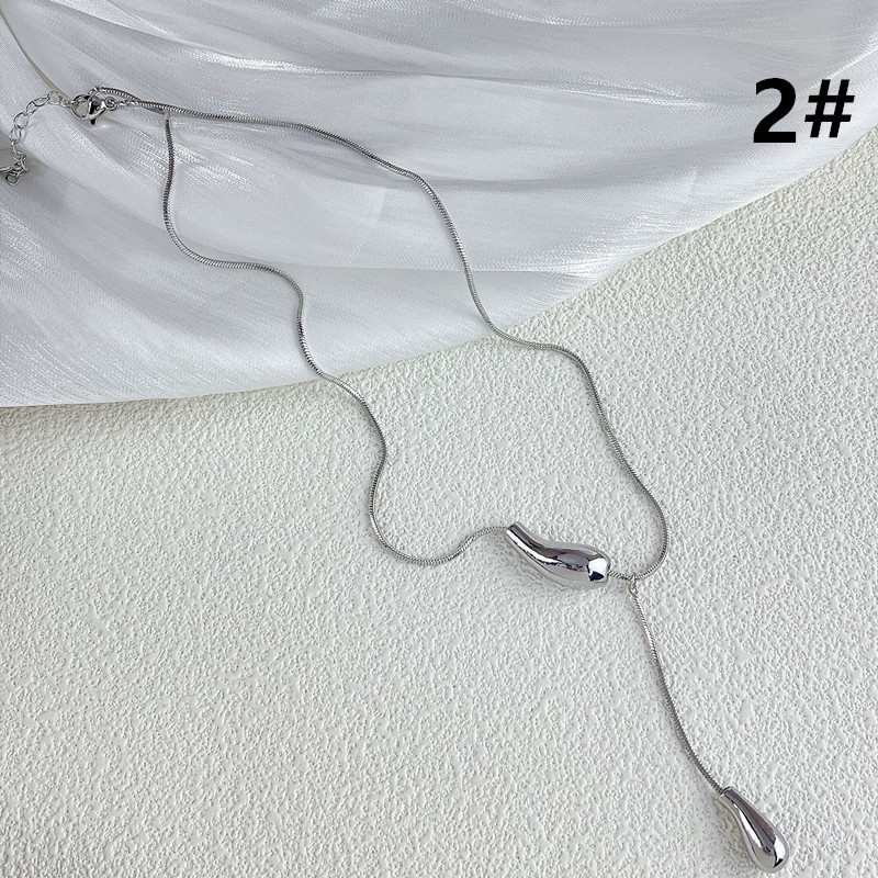 ペア アクセサリー 真鍮製ペアネックレス錆びにくいスライド調節