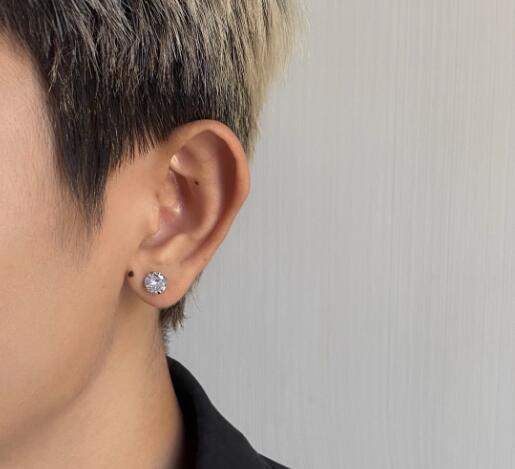 ペア アクセサリー ユニセックス カップル 煌めき ジルコニア ピアス