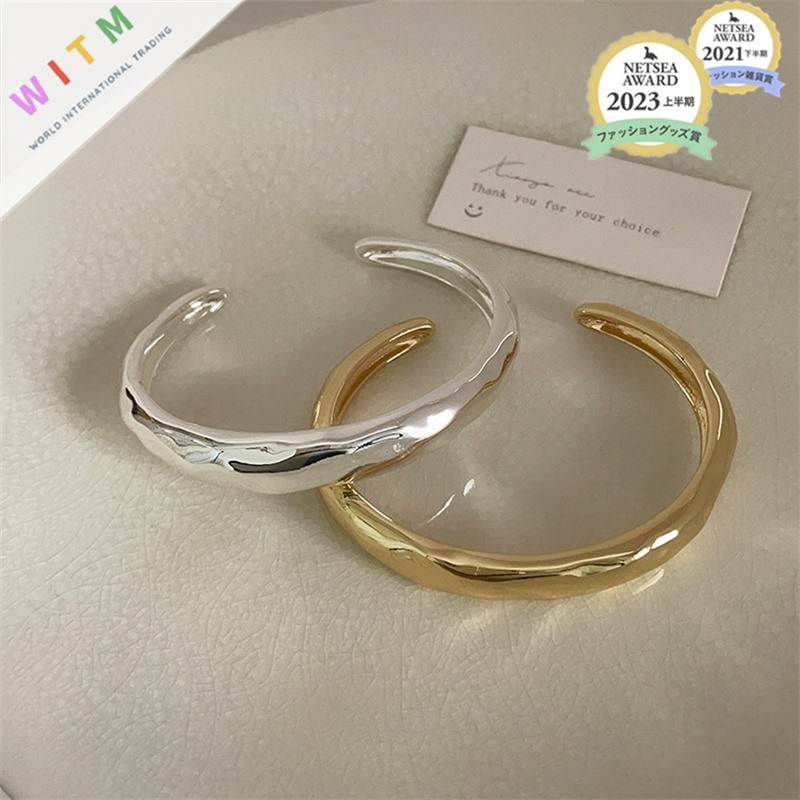 ペア アクセサリー 不規則デザイン高級感バングル ペア腕輪