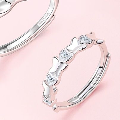 ペア アクセサリー リング 蝶舞ハートリング