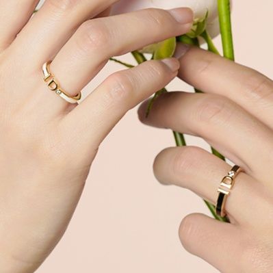 ペア アクセサリー リング 絆のイニシャルリング