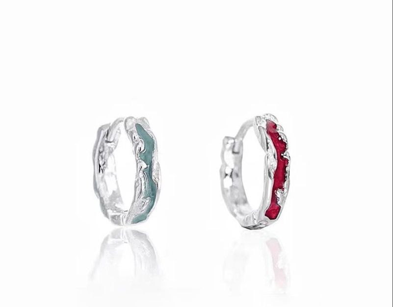 ペア アクセサリー ピアス 波紋のフープピアス