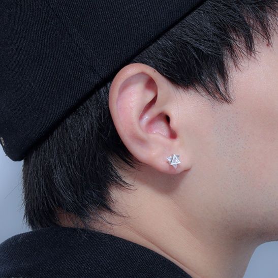 ペア アクセサリー ピアス 三角形