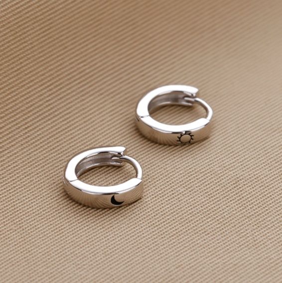 ペア アクセサリー ピアス 太陽と月