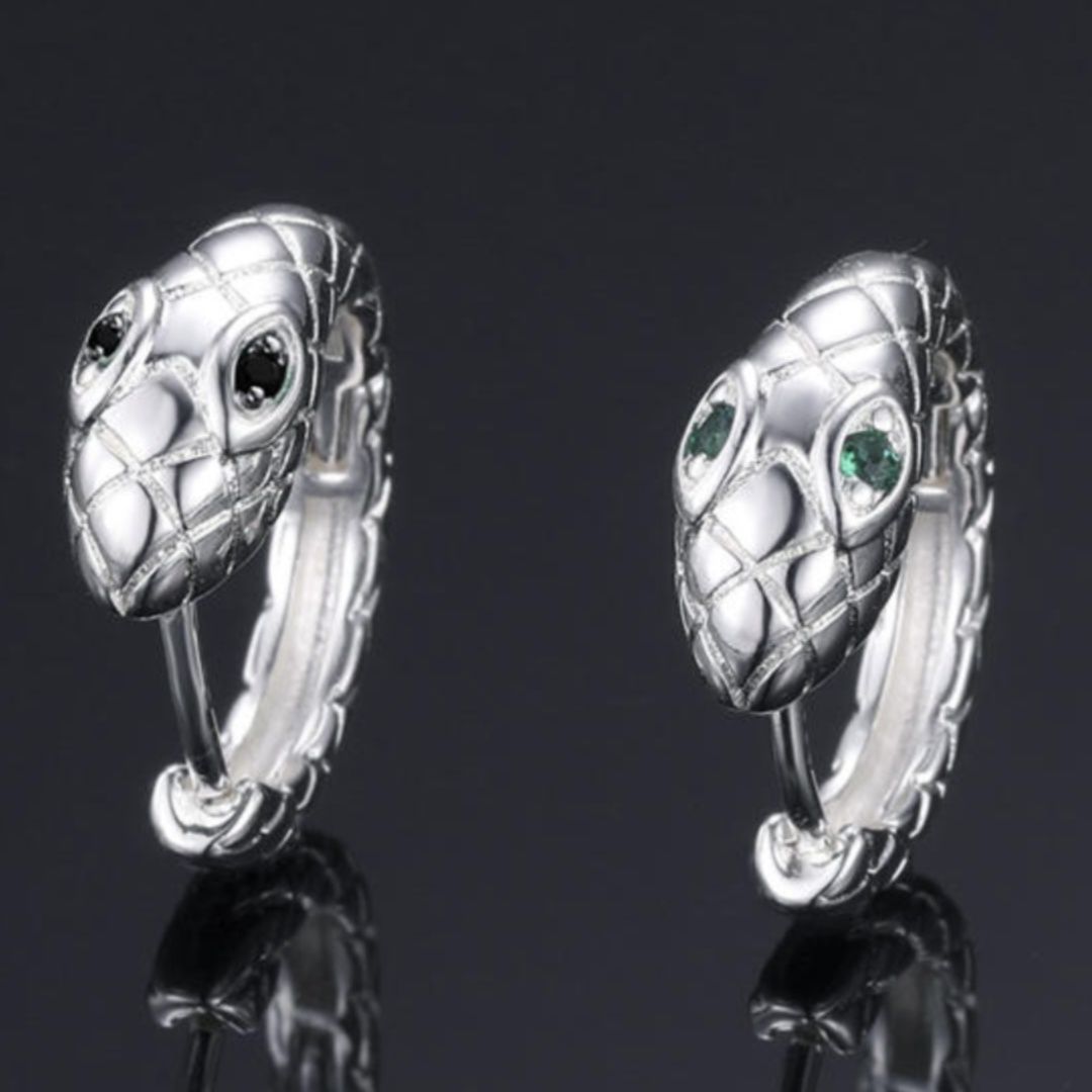ペア アクセサリー ピアス 神秘の蛇輝く瞳