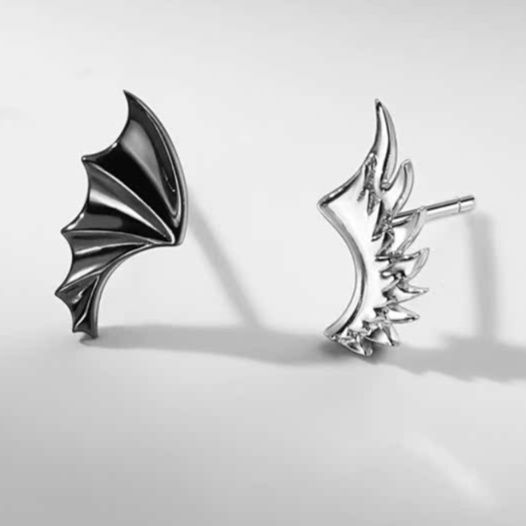 ペア アクセサリー ピアス 天使と悪魔の翼