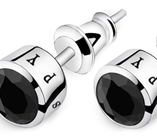 ペア アクセサリー ピアス 文字入り宝石風ピアス