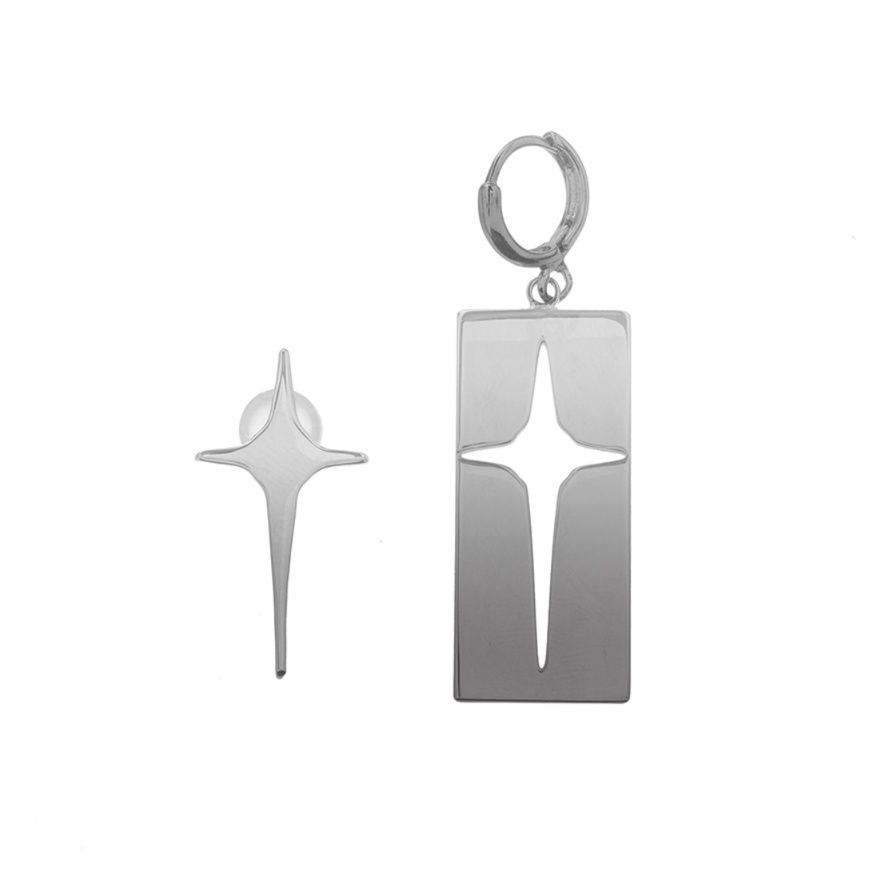 ペア アクセサリー ピアス 輝星長方形