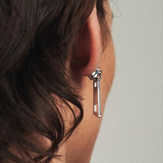 ペア アクセサリー ピアス 長方形