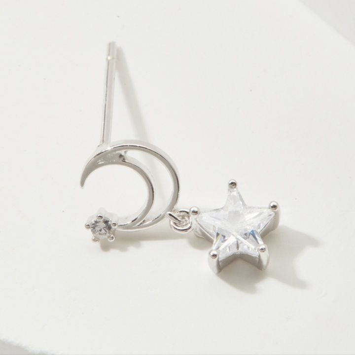 ペア アクセサリー ピアス 月と星のきらめき