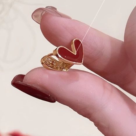 ペア アクセサリー ピアス 心結びハート