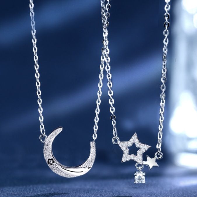 ペア アクセサリー 星月の絆 ペアネックレス
