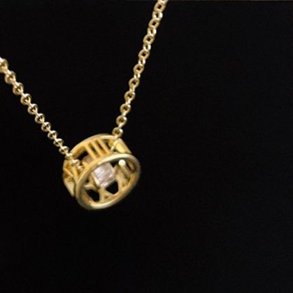 ペア アクセサリー 上品サークル錆びにくいペアネックレス