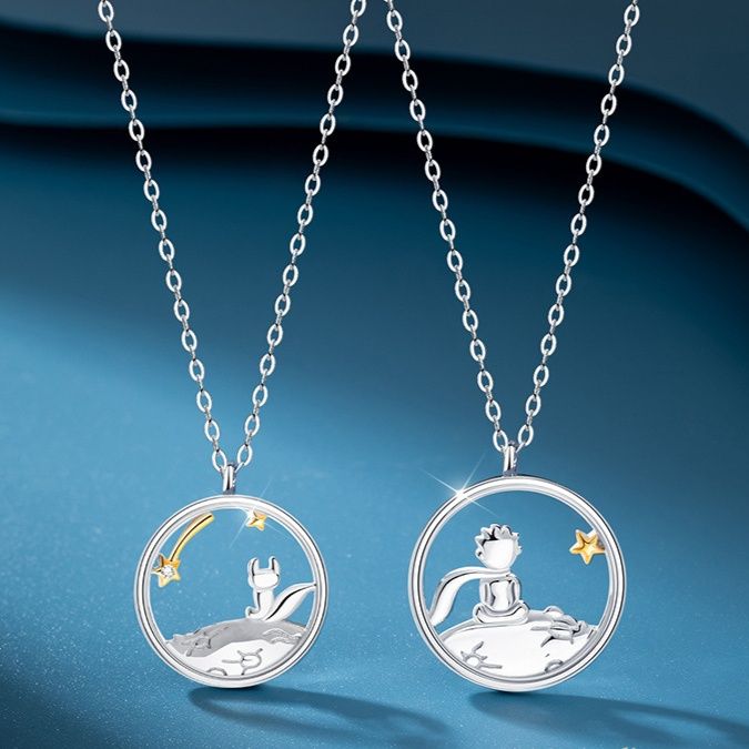 ペア アクセサリー 王子様と狐の物語デザインネックレス