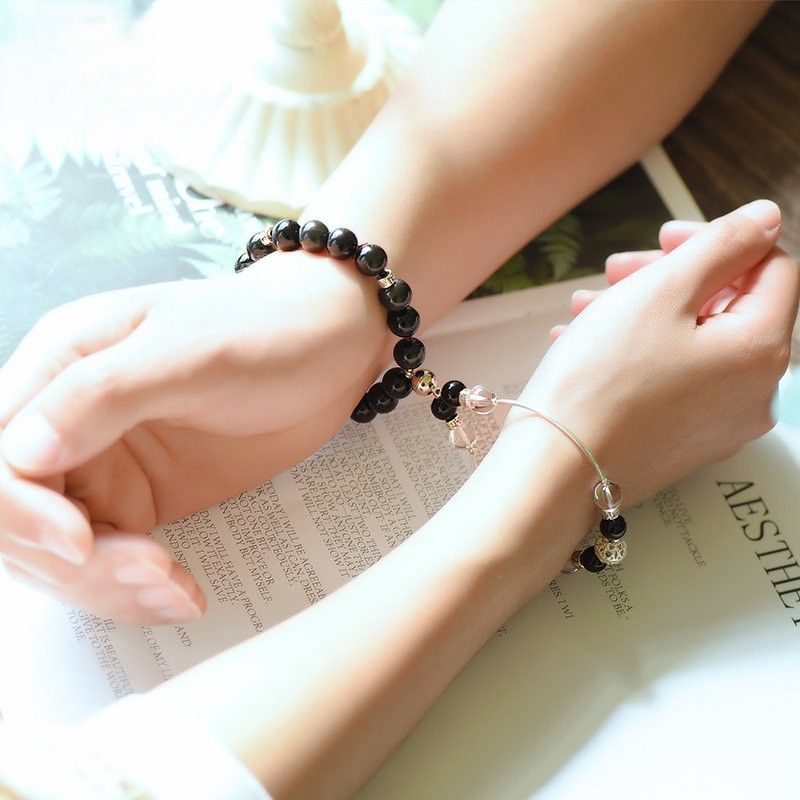 ペア アクセサリー 天然石と銀細工の調和ペアバングル