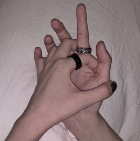 ペア アクセサリー カップル チェーン柄 ペアリング 指輪セット