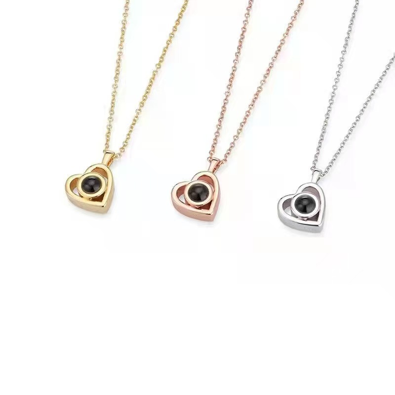 ペア アクセサリー ネックレス 心結び 宝石ハート ネックレス