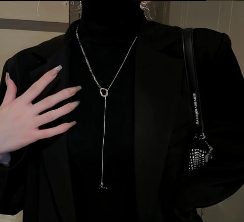 ペア アクセサリー 男女兼用おしゃれロングチェーンネックレス