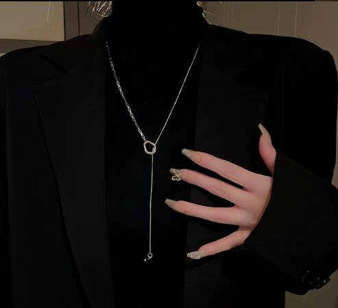 ペア アクセサリー 男女兼用おしゃれロングチェーンネックレス