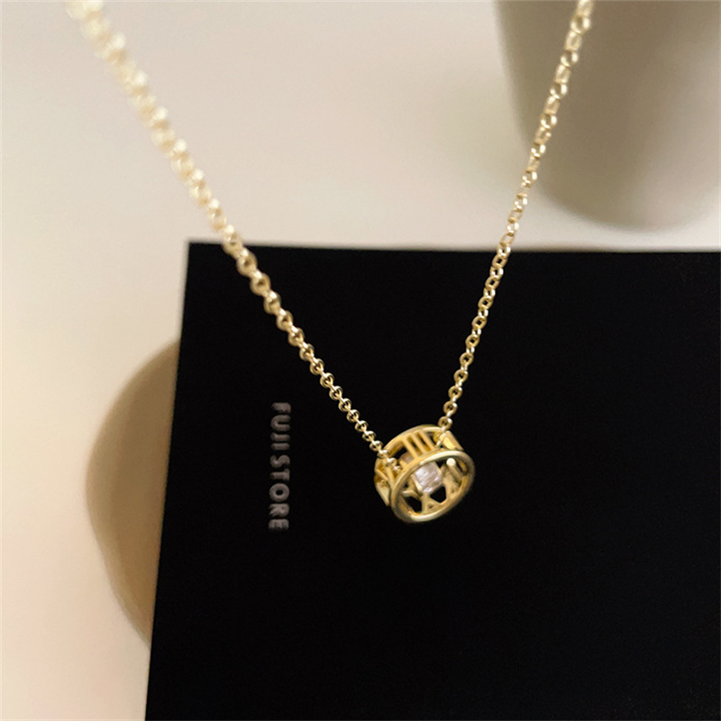 ペア アクセサリー 上品サークル錆びにくいペアネックレス