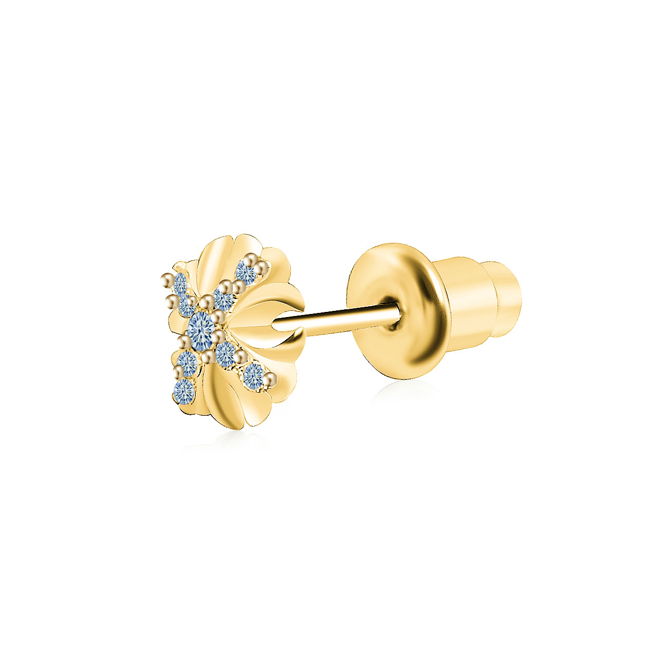 ペア アクセサリー ピアス 花十字クリスタル