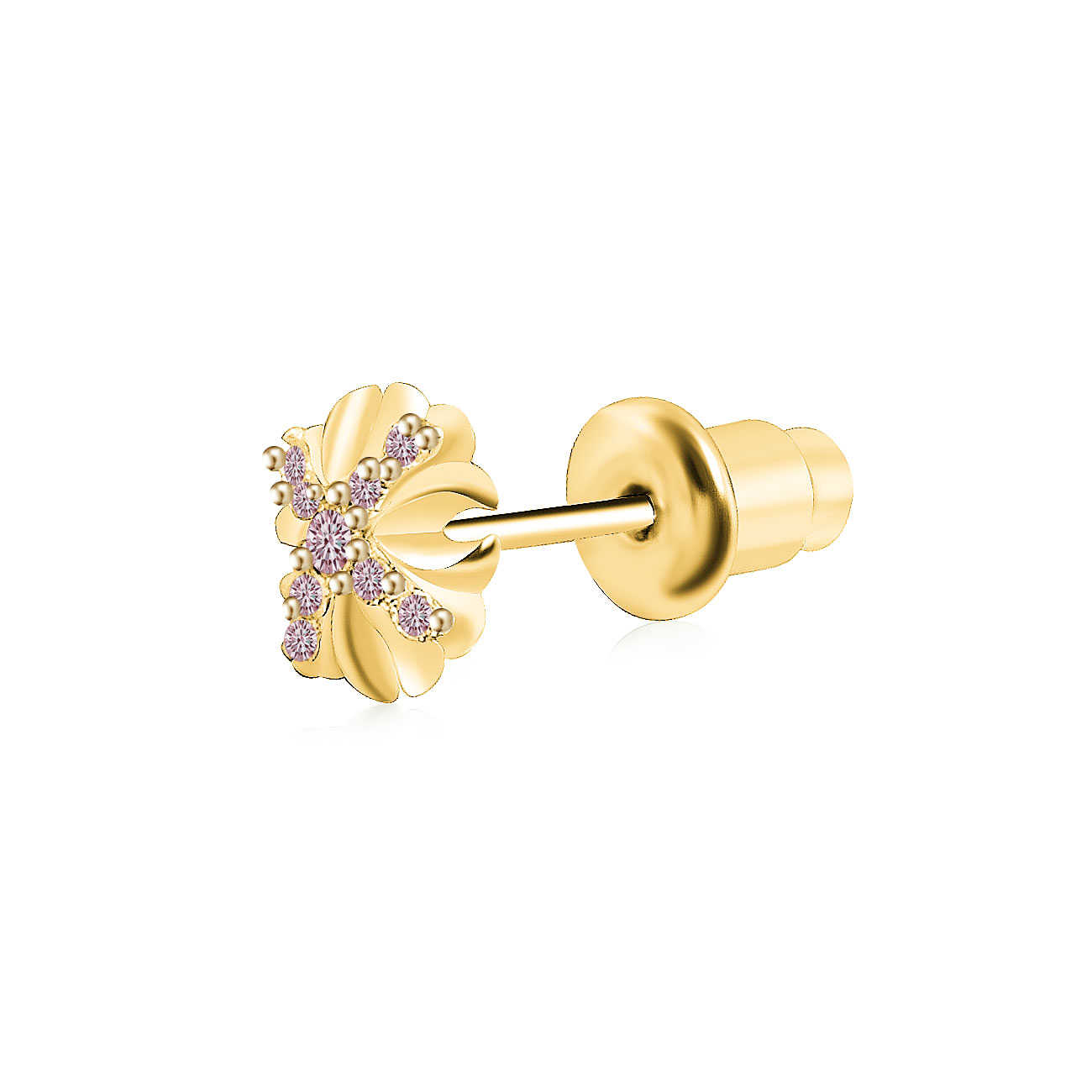 ペア アクセサリー ピアス 花十字クリスタル