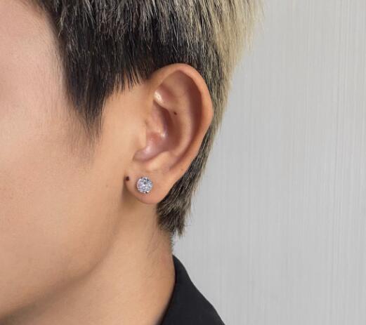 ペア アクセサリー ユニセックス カップル 煌めき ジルコニア ピアス