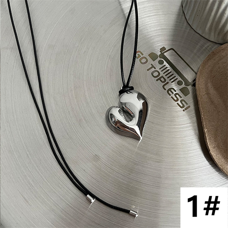 ペア アクセサリー ハート型ペアネックレス錆びにくい高級感カップル用首飾り