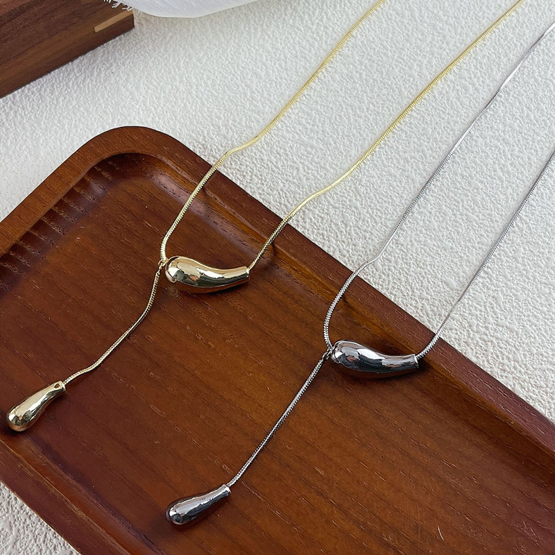 ペア アクセサリー 真鍮製ペアネックレス錆びにくいスライド調節