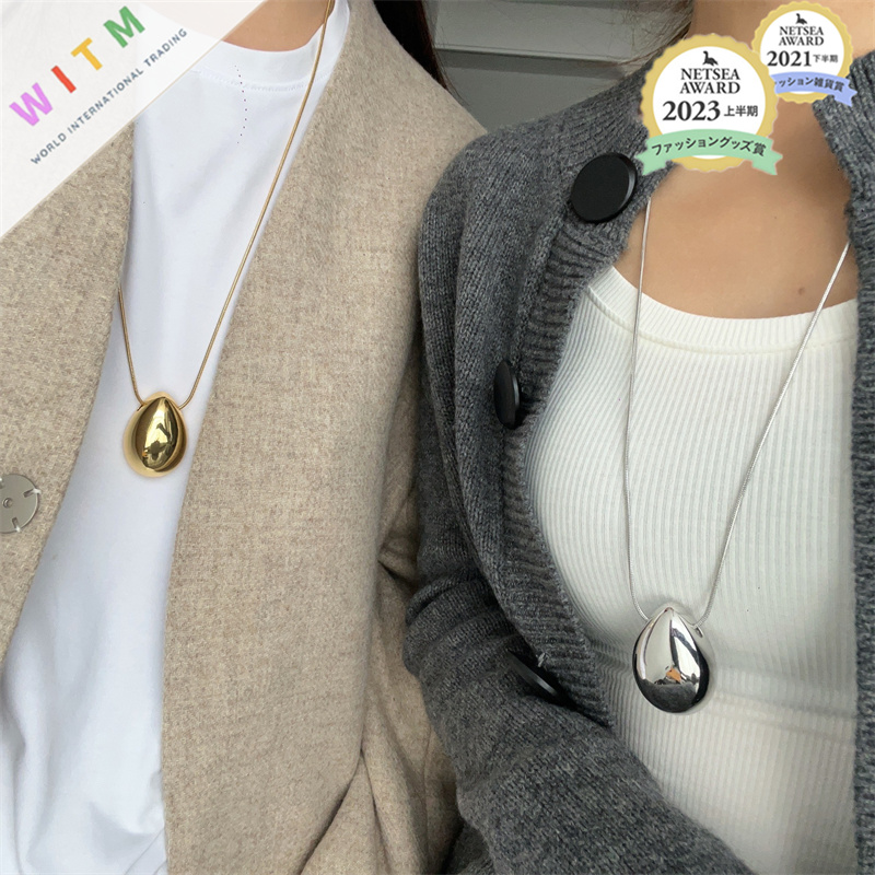 ペア アクセサリー 楕円形ペアネックレス 錆びにくい高級感首飾り