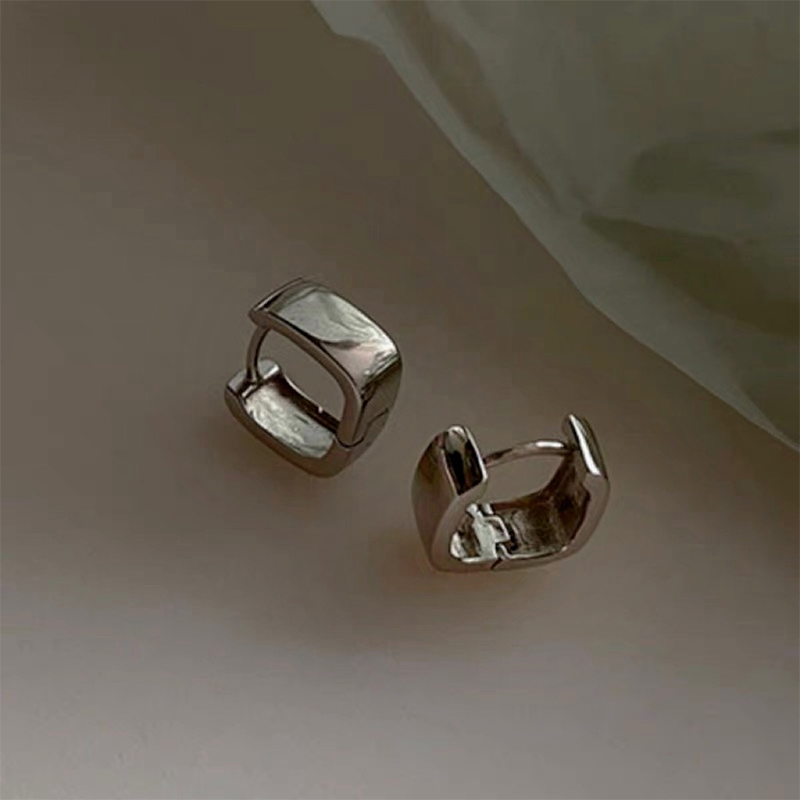 ペア アクセサリー ピアス 洗練フープ 幾何学ピアス