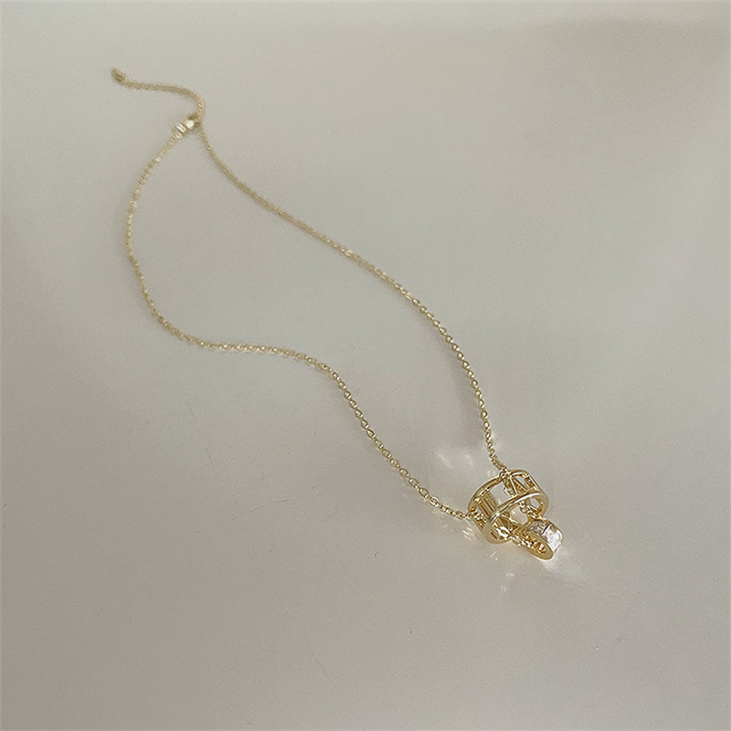 ペア アクセサリー 上品サークル錆びにくいペアネックレス