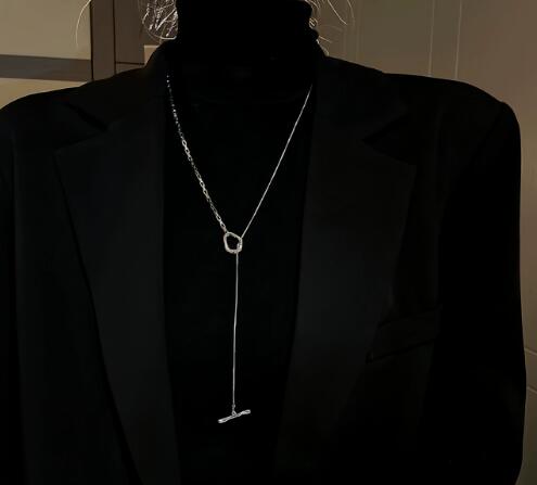 ペア アクセサリー 男女兼用おしゃれロングチェーンネックレス