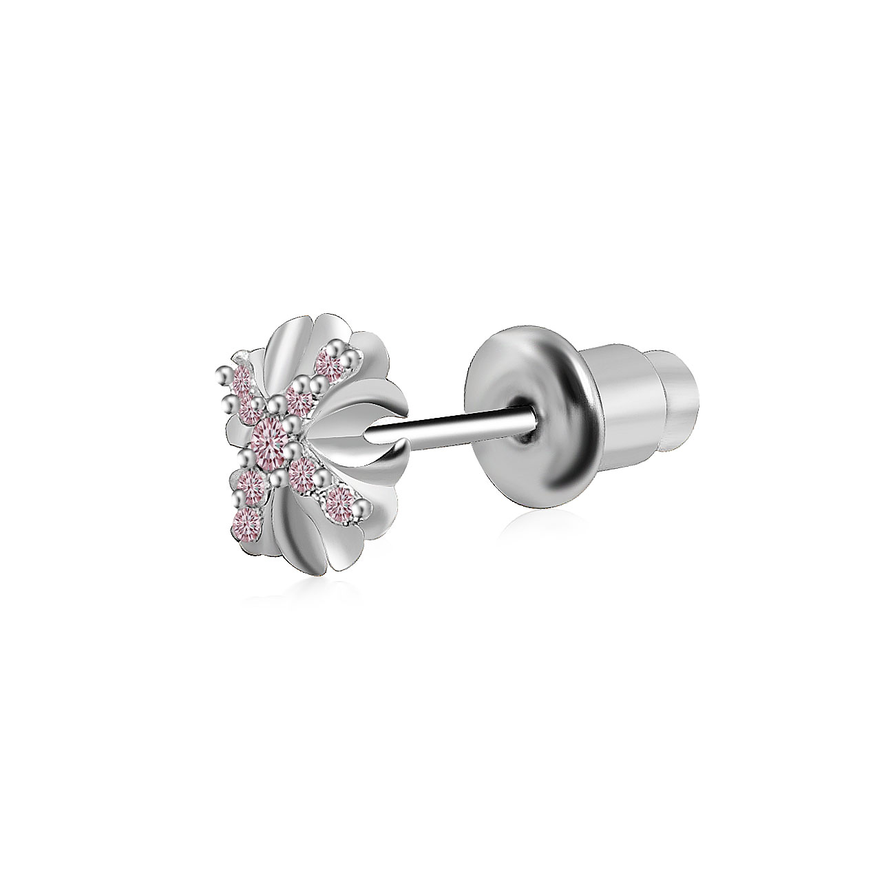 ペア アクセサリー ピアス 花十字クリスタル