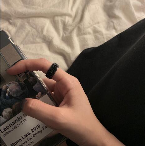 ペア アクセサリー カップル チェーン柄 ペアリング 指輪セット