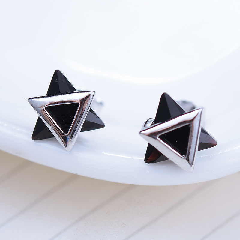 ペア アクセサリー ピアス 幾何学的星形ピアス