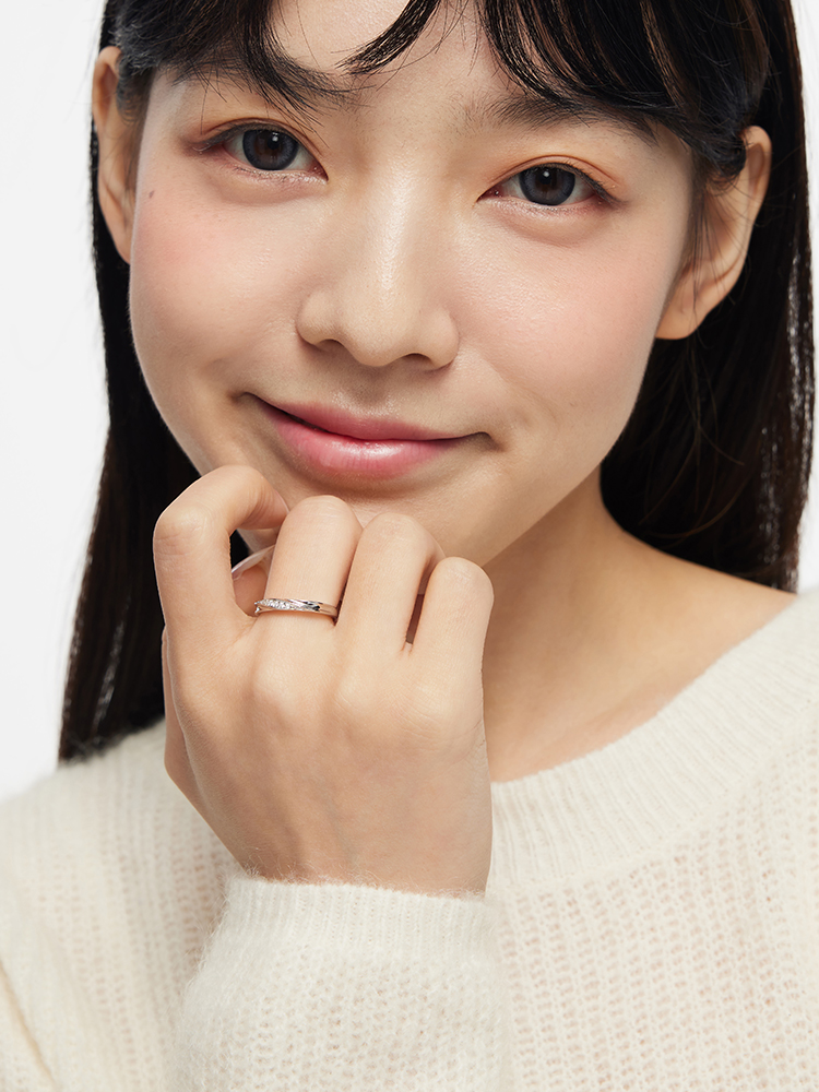 ペア アクセサリー リング 絆結び ツイストペアリング