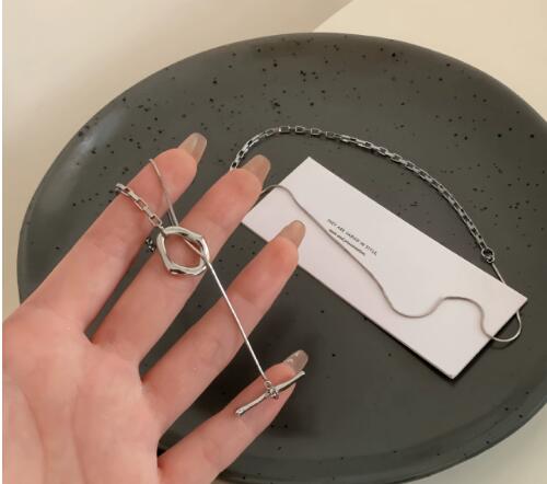 ペア アクセサリー 男女兼用おしゃれロングチェーンネックレス