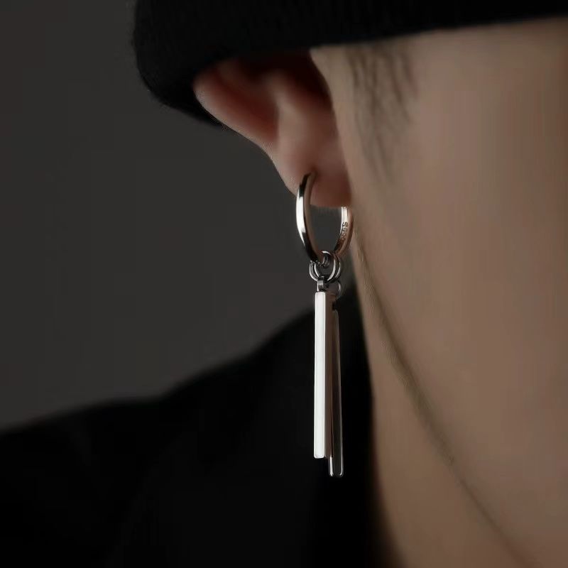 ペア アクセサリー ピアス 二本の細棒 