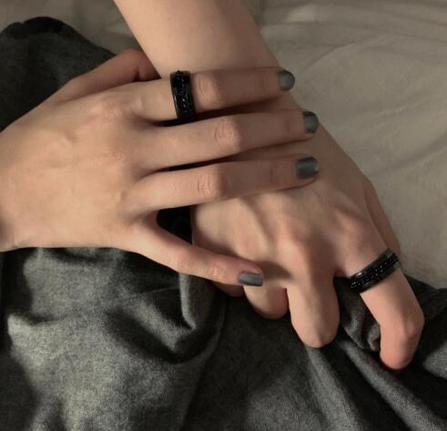 ペア アクセサリー カップル チェーン柄 ペアリング 指輪セット