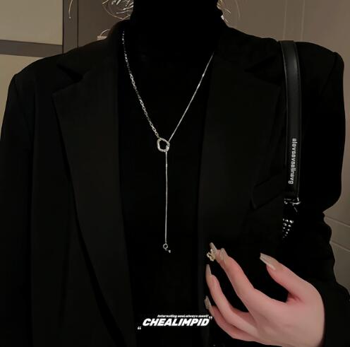 ペア アクセサリー 男女兼用おしゃれロングチェーンネックレス