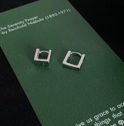 シンプル スクエア メンズ ピアス ペア アクセサリー