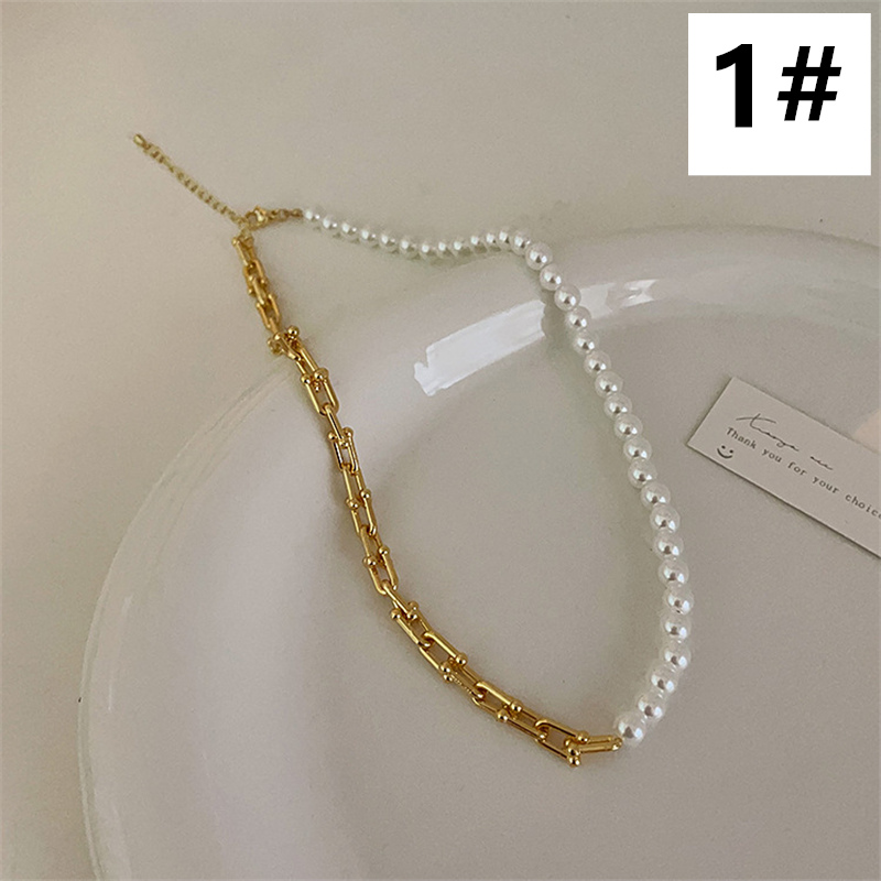 ペア アクセサリー 錆びにくい異素材ミックスネックレス