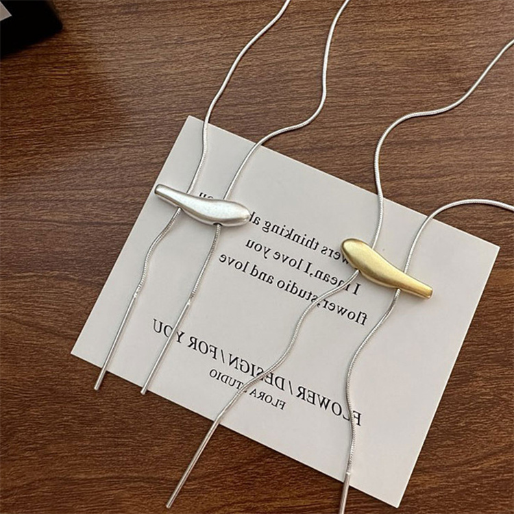 ペア アクセサリー 上品な楕円形ネックレス シンプル大人気デザイン